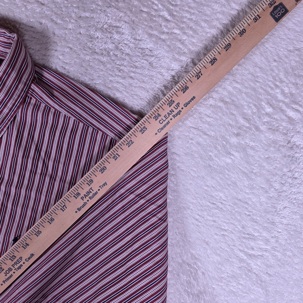 Ralph Lauren Blake Mens L Red White Navy Striped L/S Button Down Shirt - Picture 8 of 8